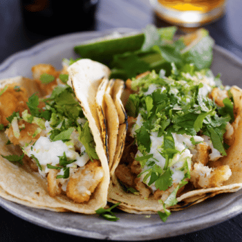 Fish Tacos With Creamy Avocado Slaw