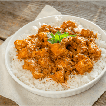 Amazing Indian Butter Chicken Over Basmati Rice