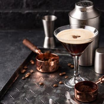 Espresso Martini Cocktails With Coffee Beans