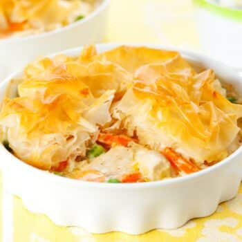 Heartwarming Creamy Chicken Pot Pie With Fillings Exposed